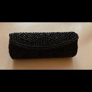 Vintage Anne Klein ll Black Beaded Lipstick Carrier